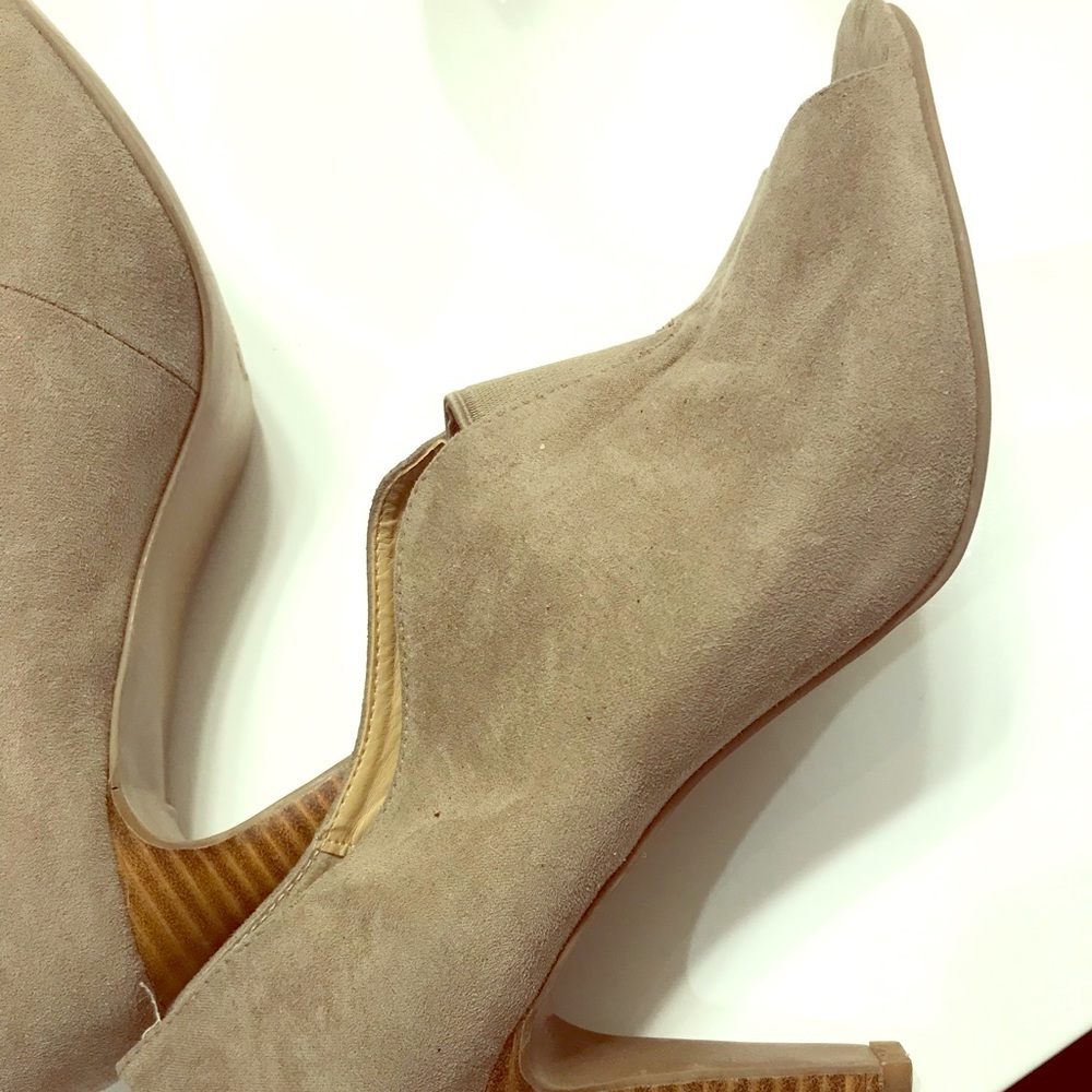 Lydia Taupe 3 inch Open Toe Shoe Classy Sassy